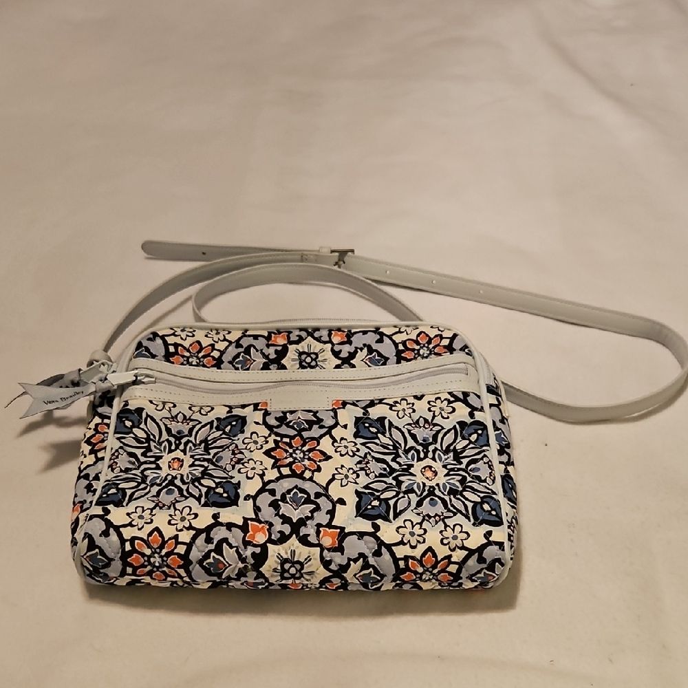 Vera Bradley Trimmed Crossbody In Lisbon Medallion